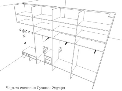 Большой распашной шкаф в прихожую