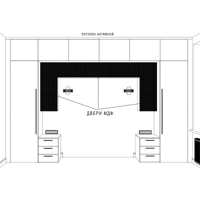 Шкафы в спальню к кровати